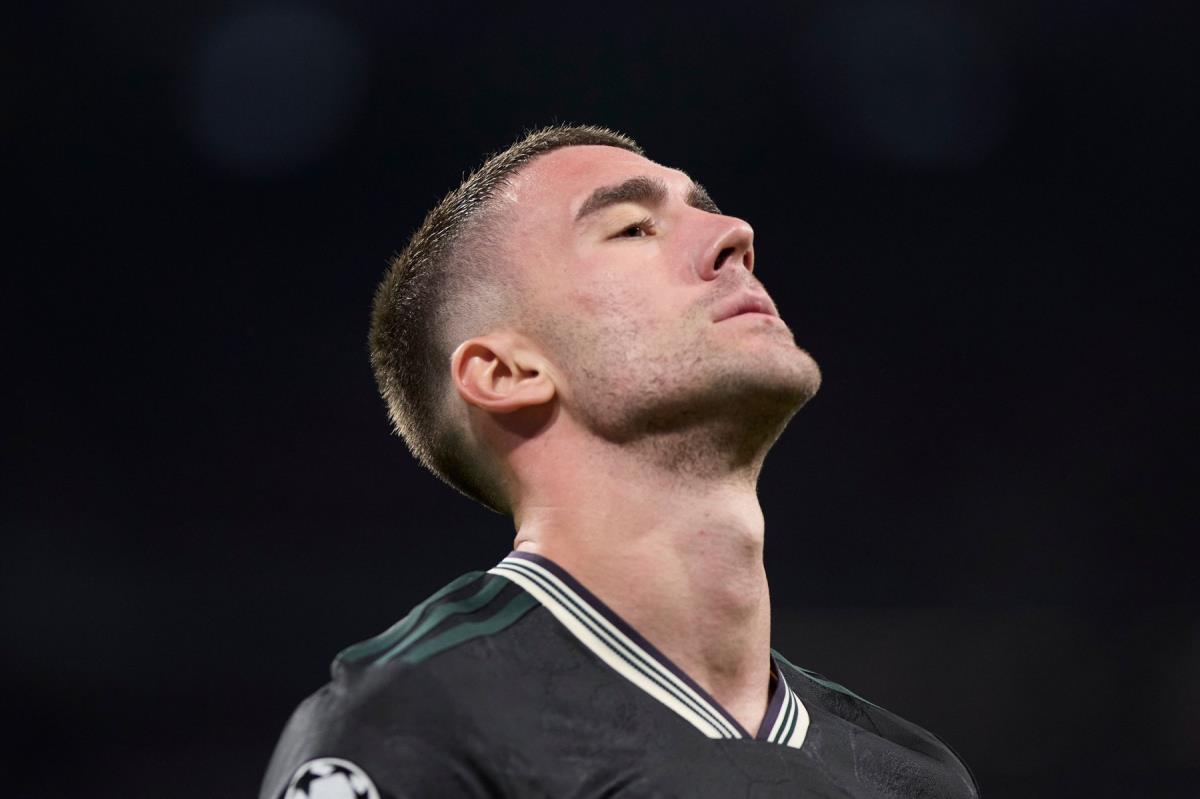 Dušan Vlahović na meču Real - Juventus