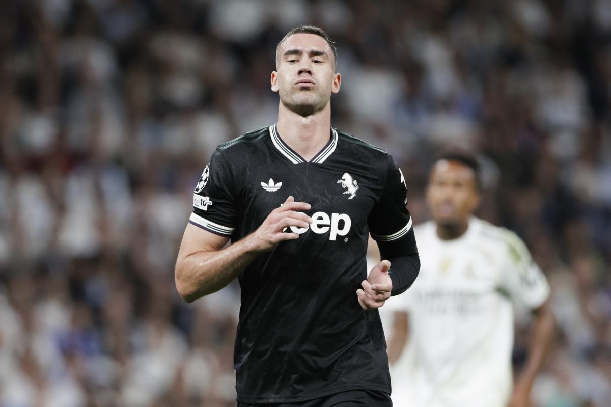 Dušan Vlahović na meču Real - Juventus