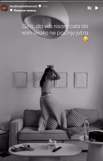 Teodora Džehverović objavila vreo snimak