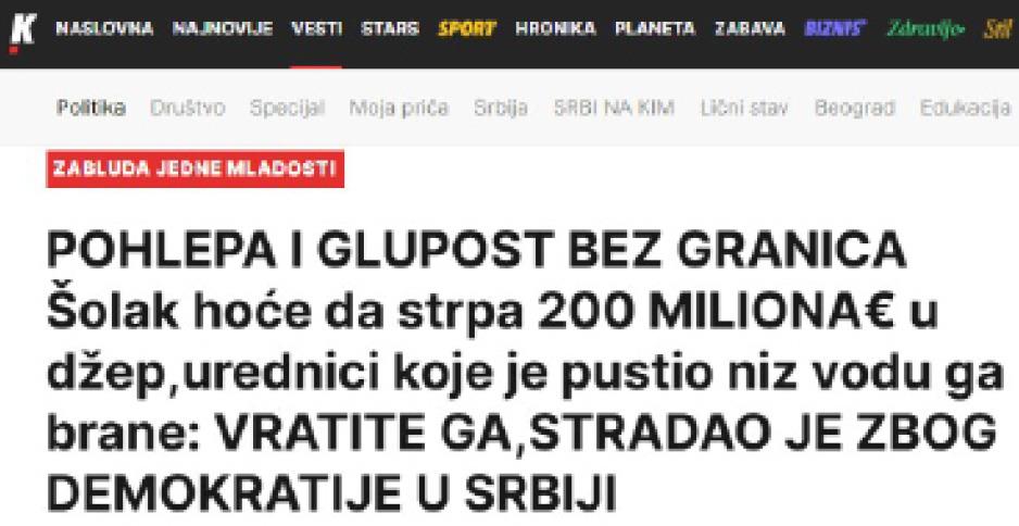 Dragan Solak ,istina ne bira stranu