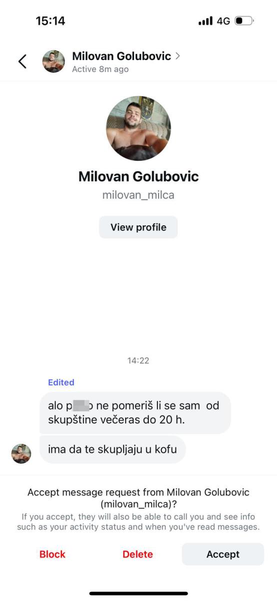 Uglješa Mrdić pretnje