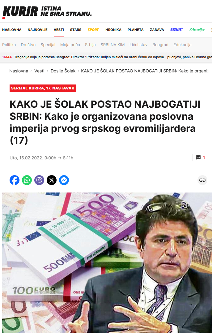 Istina ne bira stranu ,Dragan Šolak