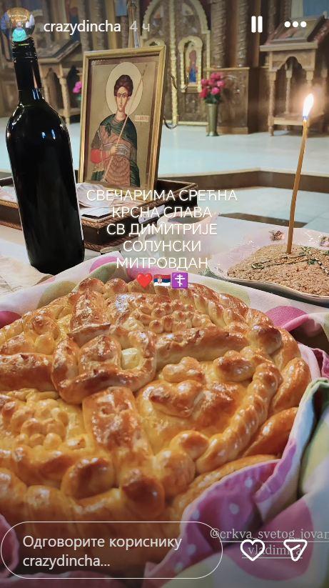 Dinča proslavio krsnu slavu Mitrovdan