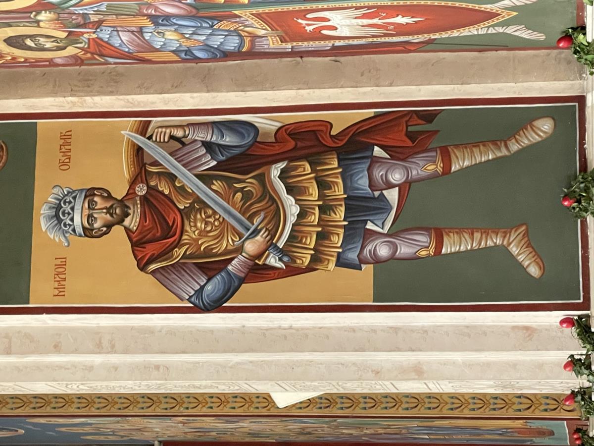 Freska Miloša Obilića u Crkvi Preobraženja Gospodnjeg u Trebinju