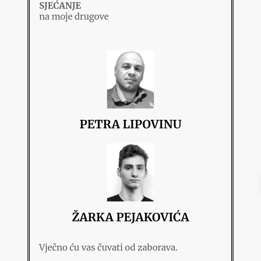 Petar Lipovina Žarko Pejaković
