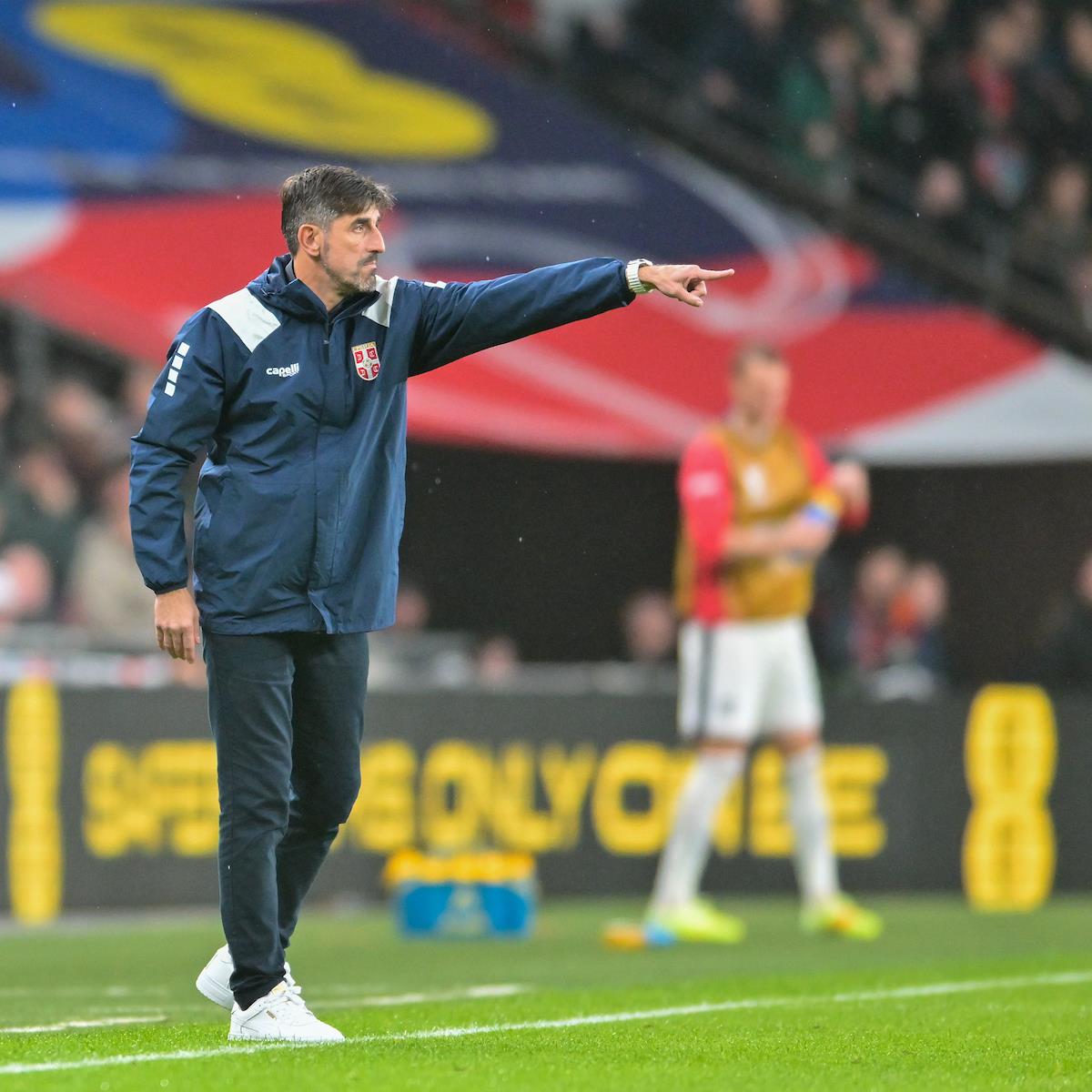 Veljko Paunović na utakmici između Engleske i Srbije na Vembliju