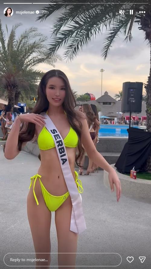 Jelena Egorova, Mongolka koja predstavlja Srbiju na Mis Univerzuma, u kupaćem kostimu