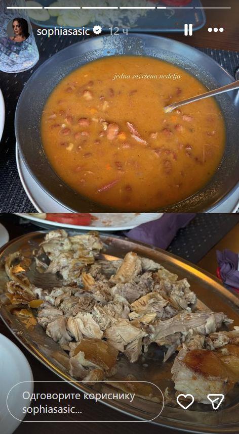 Sofija Šašić jede pasulj