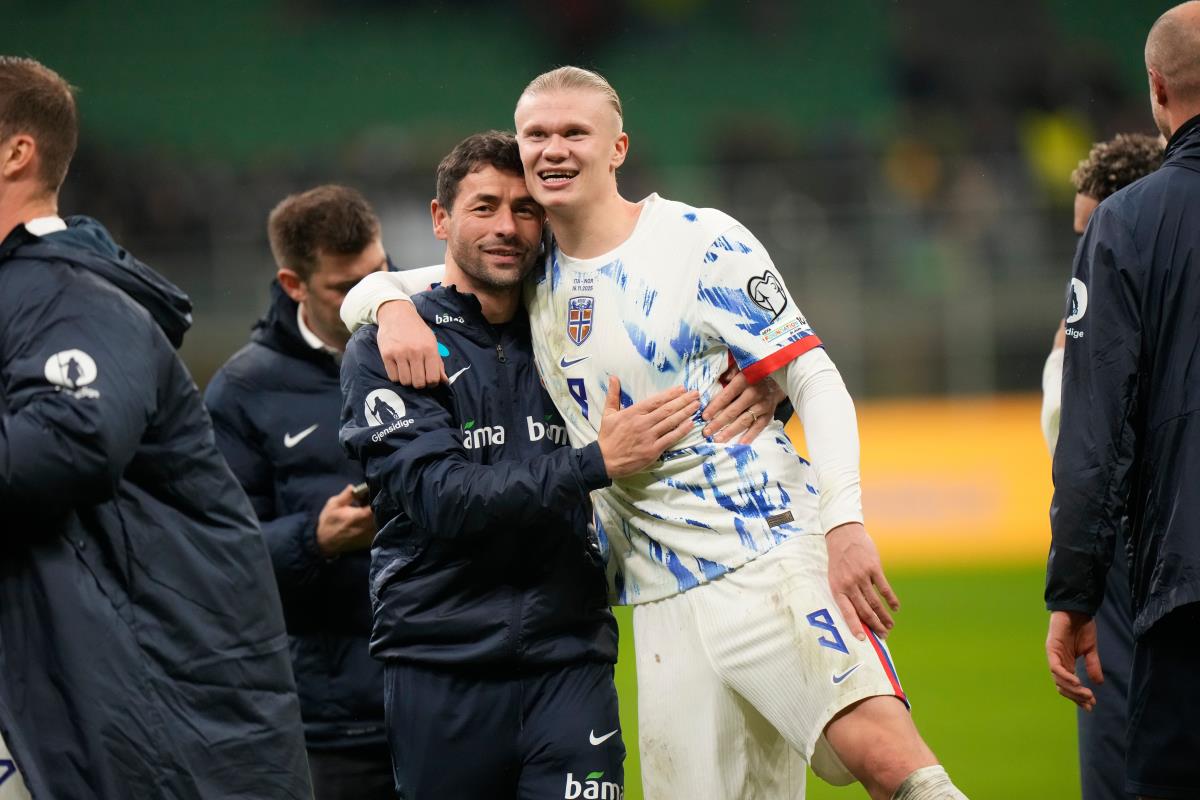 Erling Haland na utakmici protiv Italije
