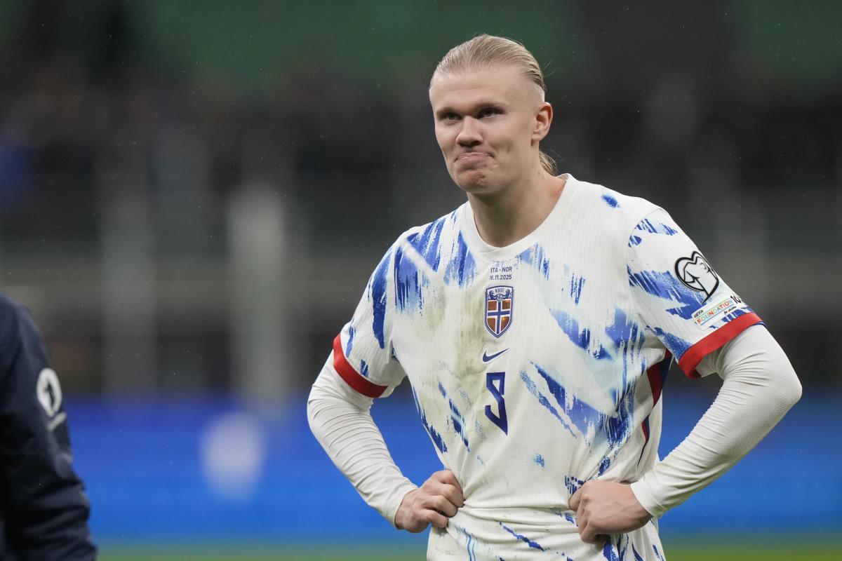 Erling Haland na utakmici protiv Italije