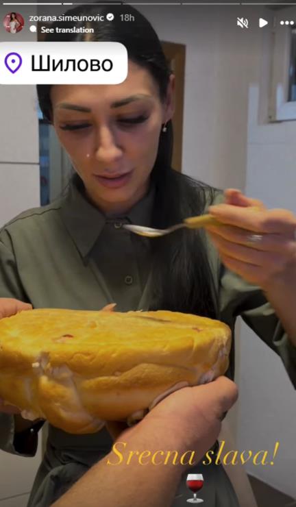 Zorana Simeunović pokazala kako proslavlja slavu