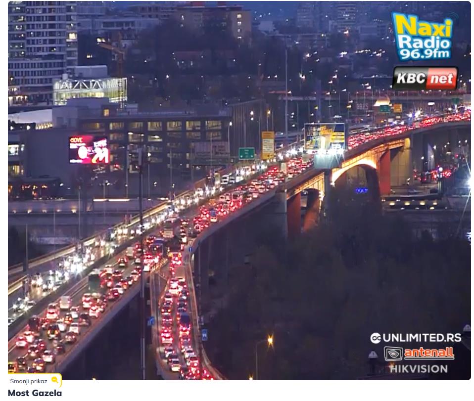 Popodnevni špic i gužve u saobraćaju, 26. novembar