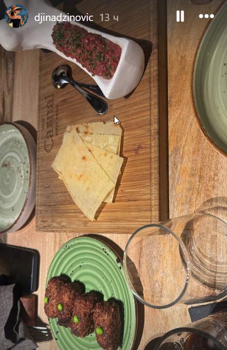 Đina Džinović na večeri