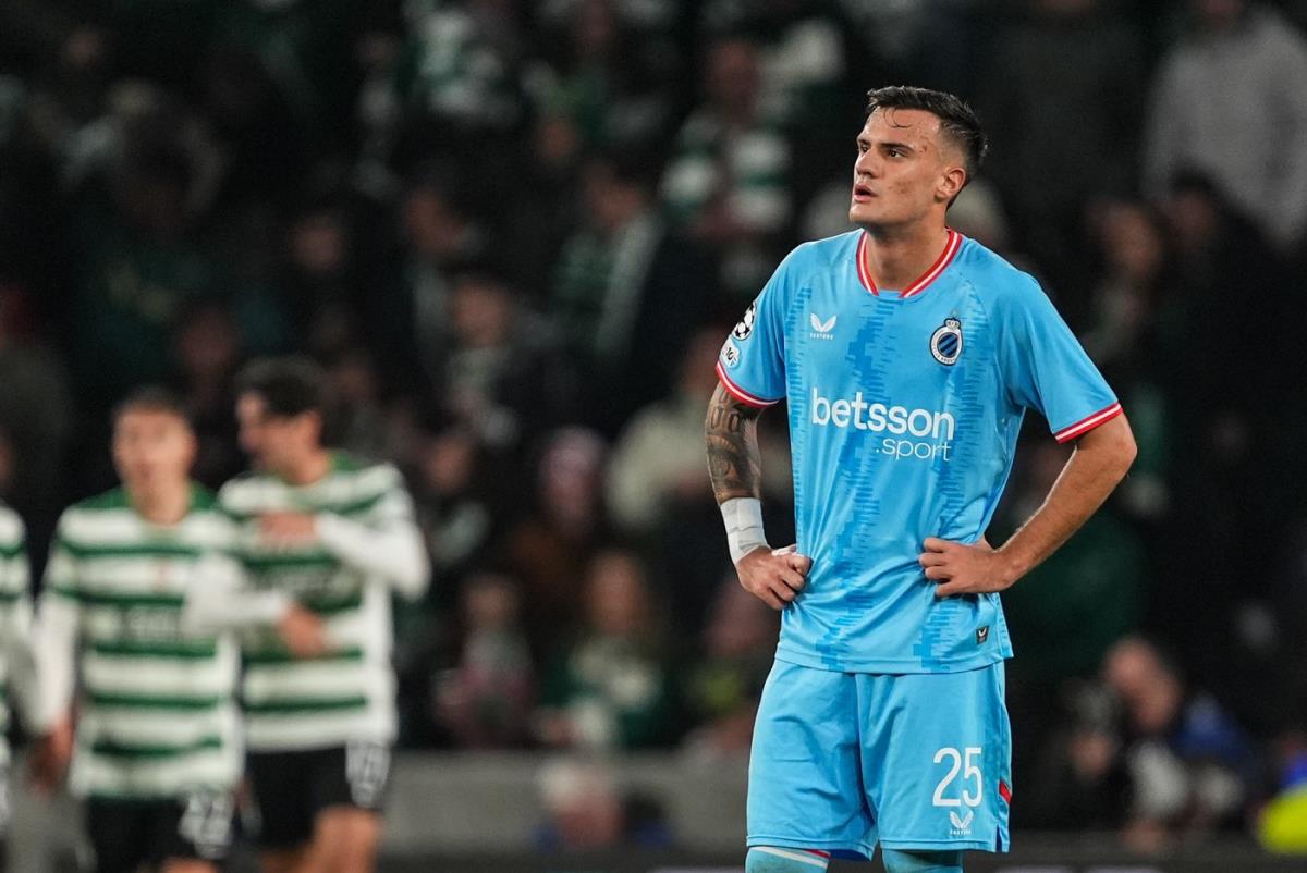 Aleksandar Stanković u dresu Briža na meču Lige šampiona protiv Sportinga