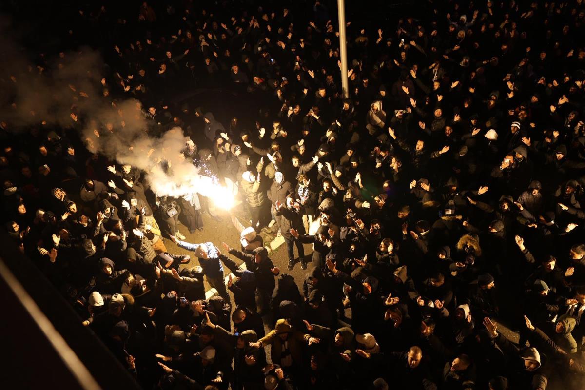 Grobari Željko Obradović podrška navijača trening