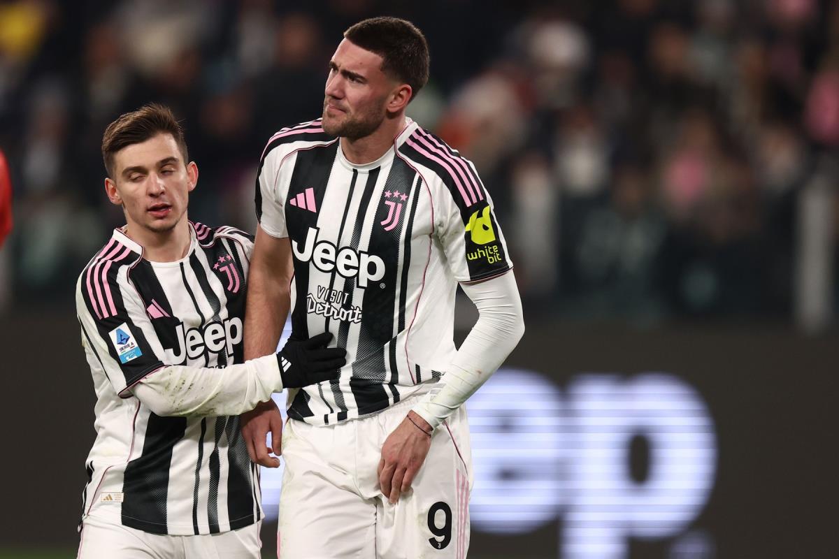 Dušan Vlahović na meču Juventus - Kaljari