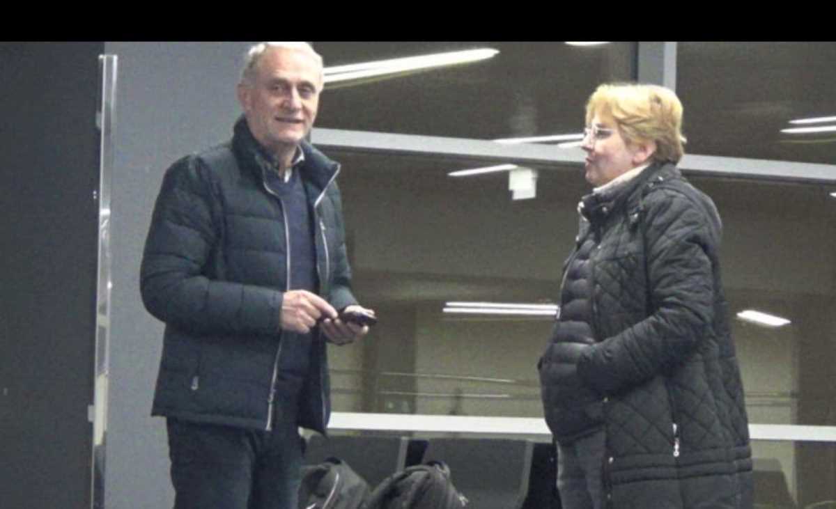 Zagorka Dolovac i Miljko Radisavljević na aerodromu