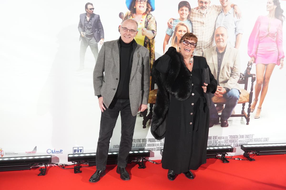 Vesna Čipčić i Vladimir Petrović na premijeri filma Povratak Žikine dinastije