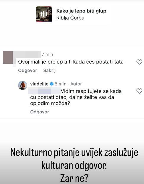 "NEKULTURNO PITANJE ZASLUŽUJE KULTURAN ODGOVOR" Brutalne reči Tomovića tresu društvene mreže: U svom stilu obratio se javno devojci