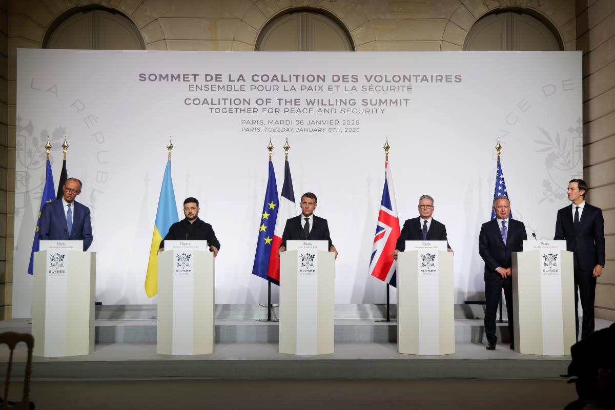 Pariz sastanak Fridrih Merc Volodimir Zelenski Emanuel Makron Kir Stramer Stiv Vitkof Džared Kušner