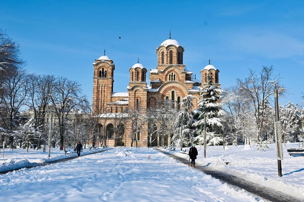 crkva Svetog Marka Beograd sneg zima