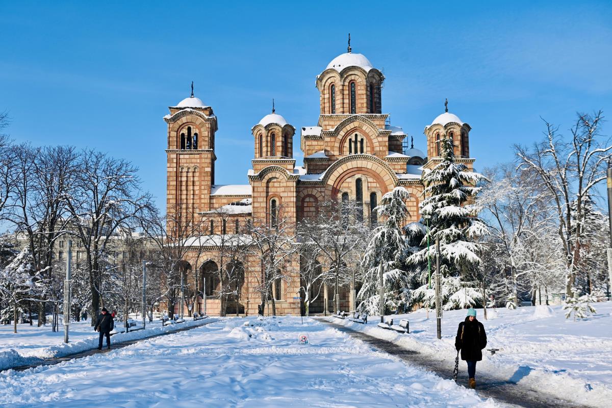 crkva Svetog Marka Beograd sneg zima