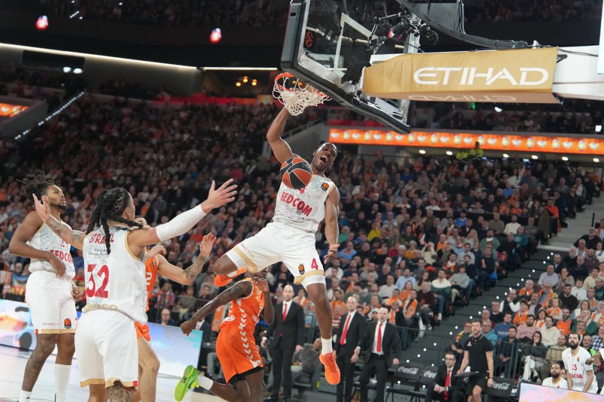 Džerom Blosomgejm na meču Valensija - Monako Evroliga