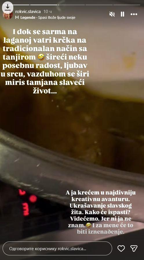 Slavica Rokvić sprema za krsnu slavu