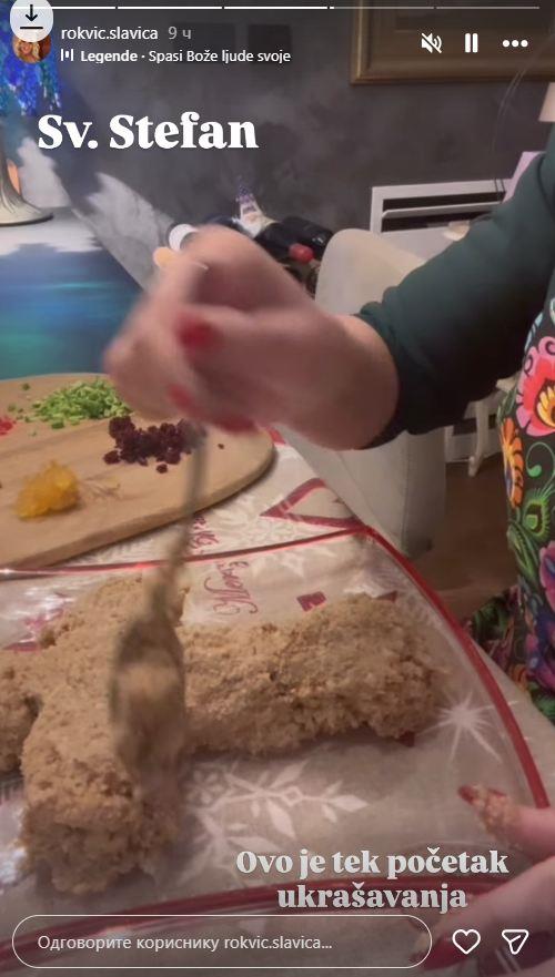 Slavica Rokvić sprema za krsnu slavu