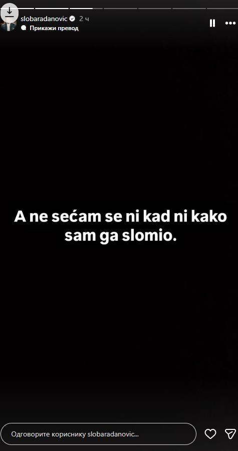 Sloba Radanović slomio stopalo