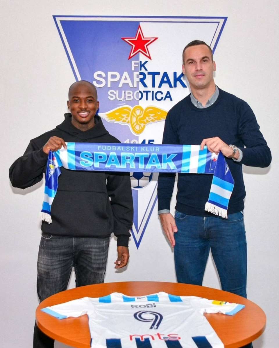 Najdžel Roberta na promociji u Spartaku iz Subotice 2025.