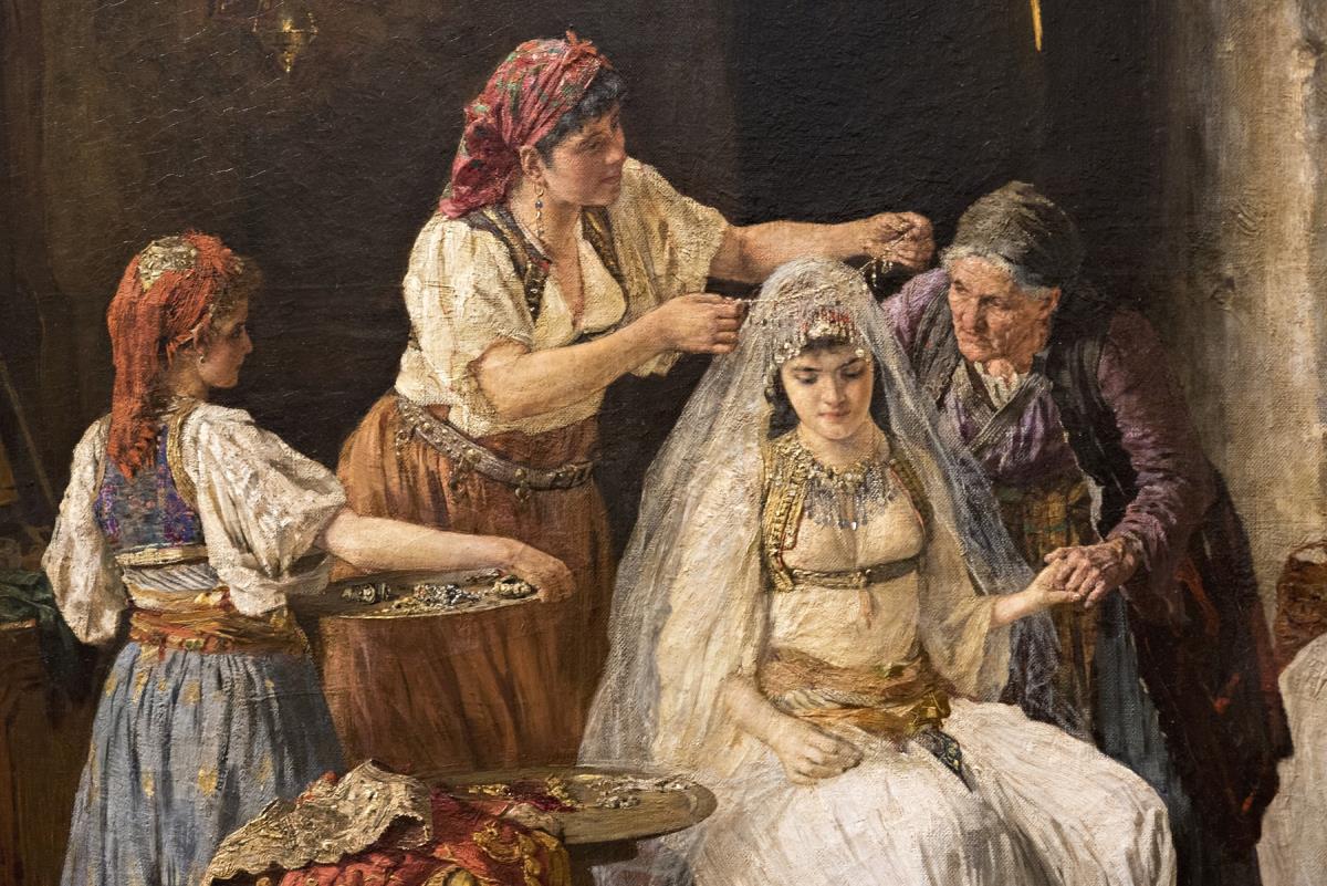 Kićenje neveste, ulje na platnu iz 1886. godine, Pavle Paja Jovanović, Narodni muzej Srbije, Beograd, Srbija