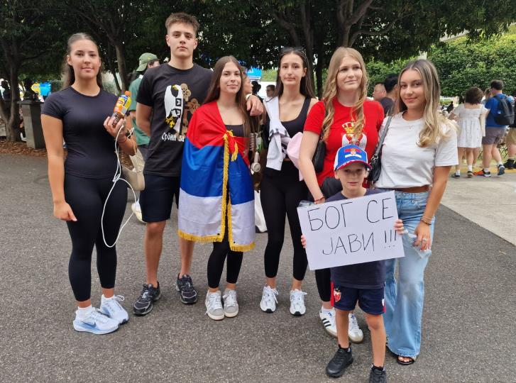 Novakovi navijači u Melburnu