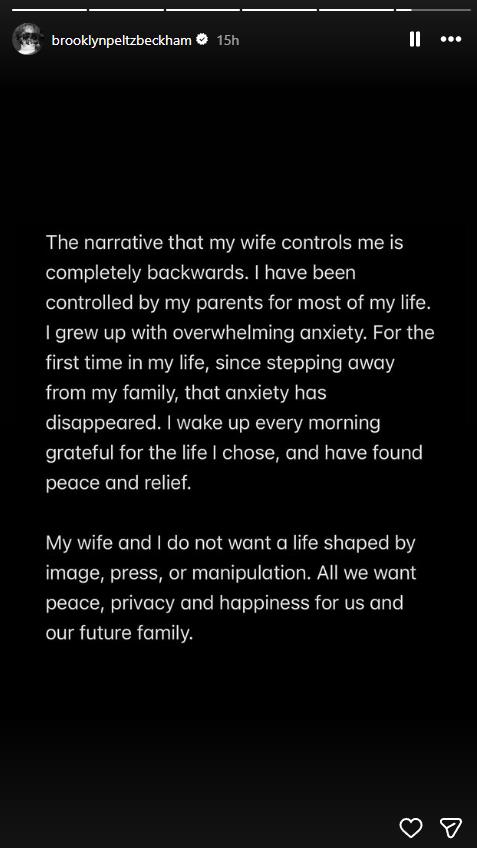 Prvo oglašavanje Bruklina Bekama o raskolu u porodici