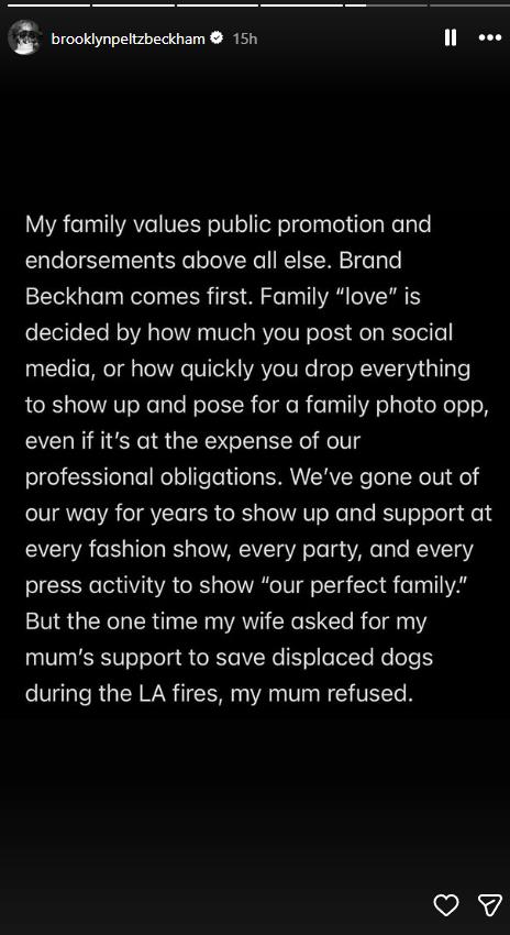 Prvo oglašavanje Bruklina Bekama o raskolu u porodici