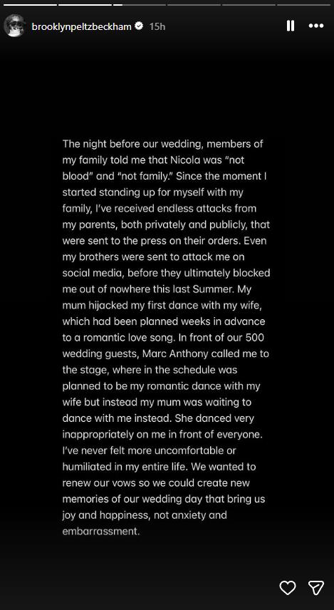 Prvo oglašavanje Bruklina Bekama o raskolu u porodici