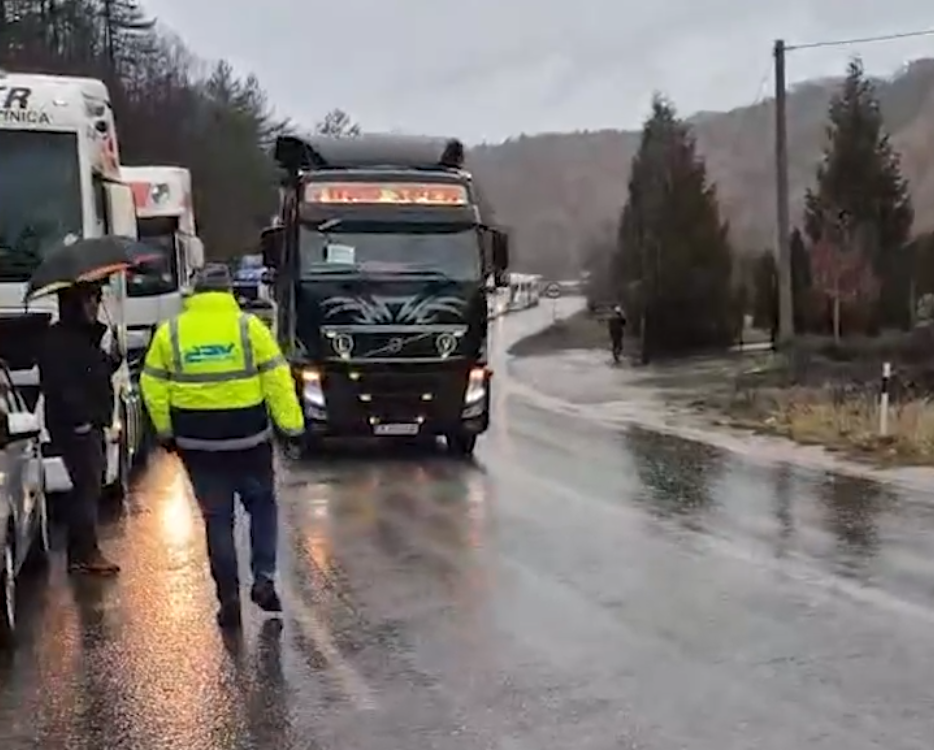 Štrajk kamiondžija Makedonija Delčevo