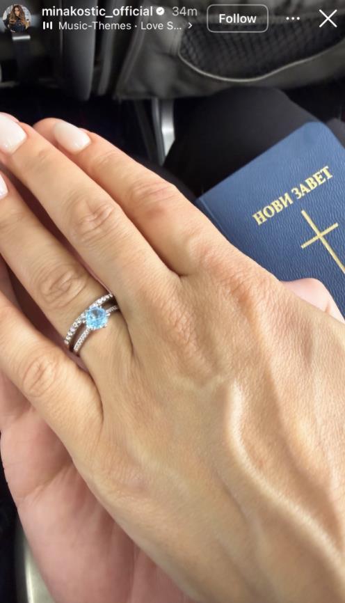 Mina Kostić objavila sliku vereničkog prstena
