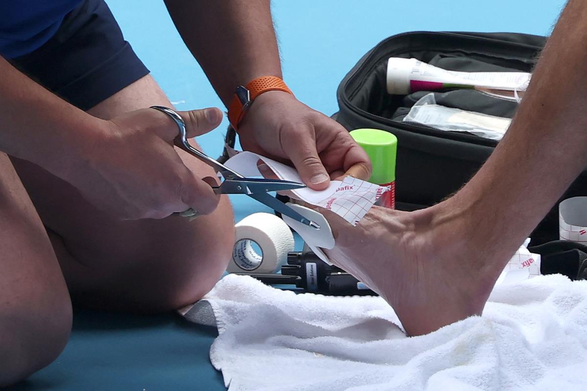 Novak Đoković na meču protiv Musetija