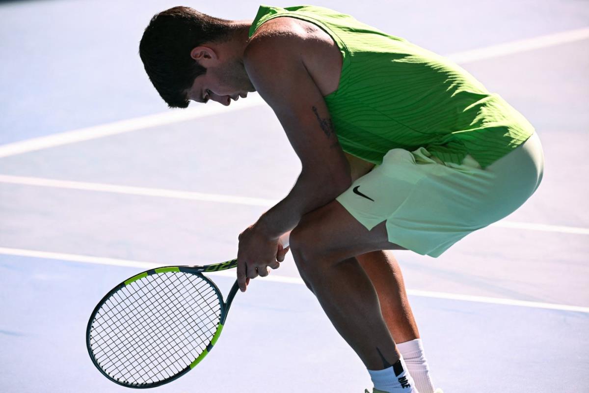 Karlos Alkaraz na meču protiv Aleksandera Zvereva