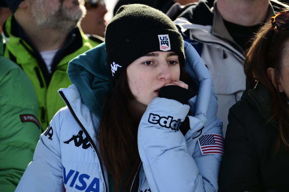 Publika posle pada Lindzi Von na Zimskim olimpijskim igrama