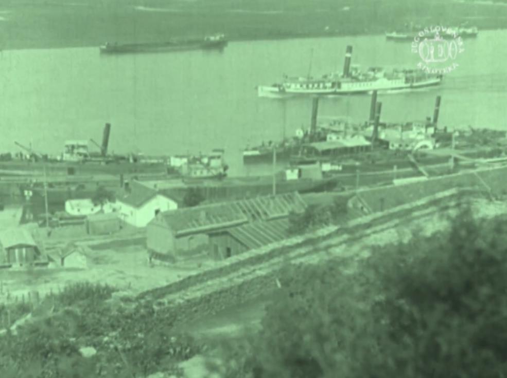 Beograd 1919. godine, pogled na savsko pristanište