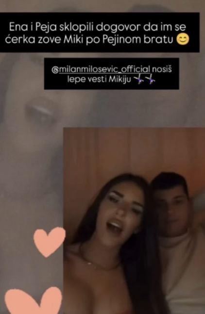 ENA I PEJA NEDAVNO DOBILI STAN, SADA OTKRILI IME ZA BEBU! Ljubavni par iznenadio pratioce na mrežama, evo kako će se zvati ćerkica Ene i Peje