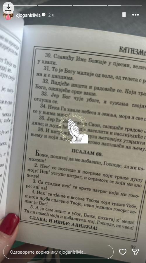 "GOSPODE, TI SI IZBAVITELJ MOJ" Silvija Đogani evakuisana iz stana u Dubaiju, čita Stari zavet i moli se Bogu! Oglasila se i Luna Đogani