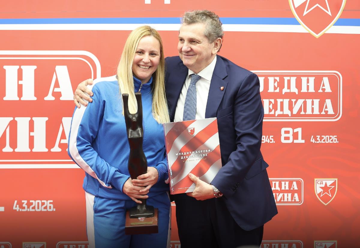 Aleksandra Stamenić i Zoran Avramović na proslavi 81. rođendana SD Crvena zvezda