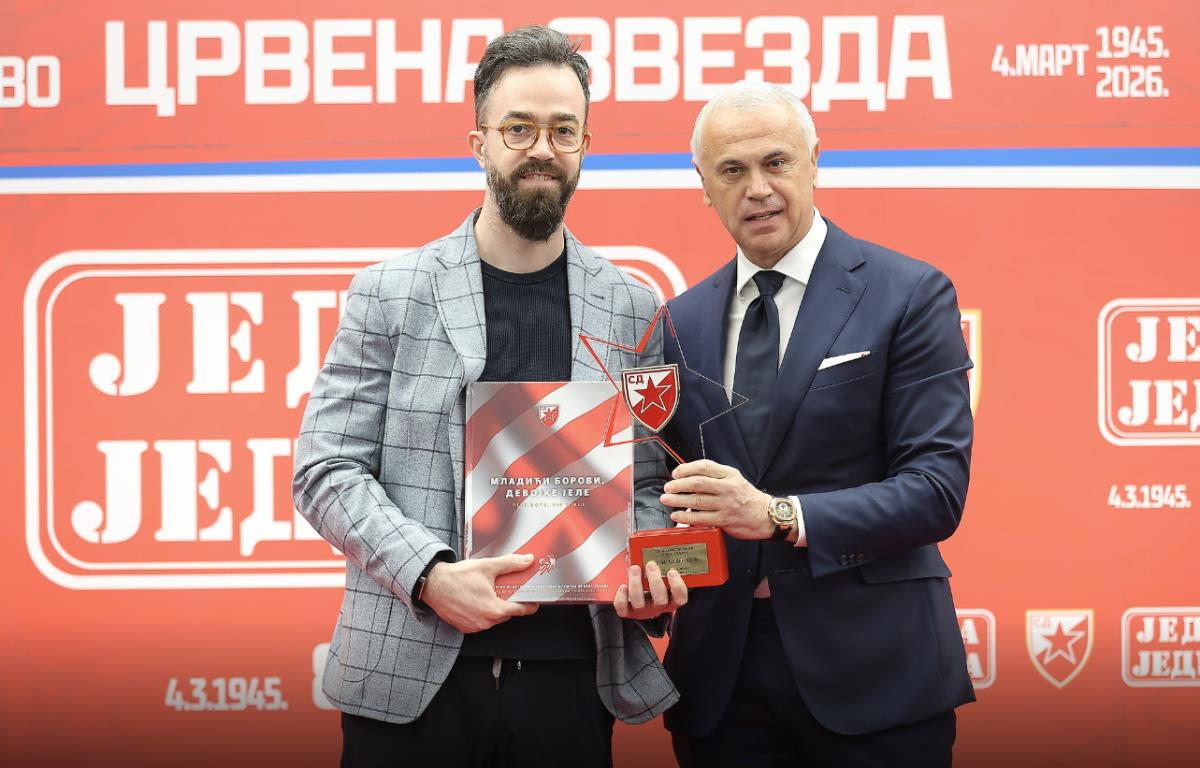 Nemanja Vasiljević i Zvezdan Terzić na proslavi 81. rođendana SD Crvena zvezda