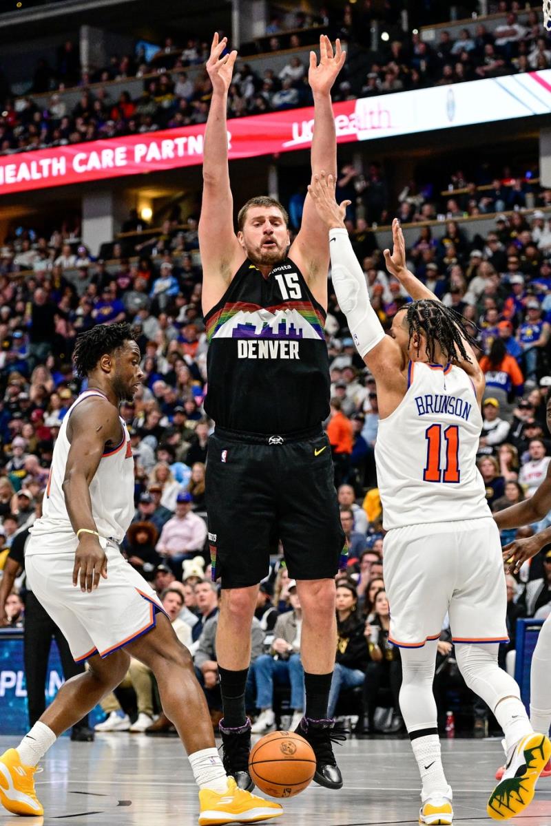 Nikola Jokić na meču Denver Nagets - Njujork Niks