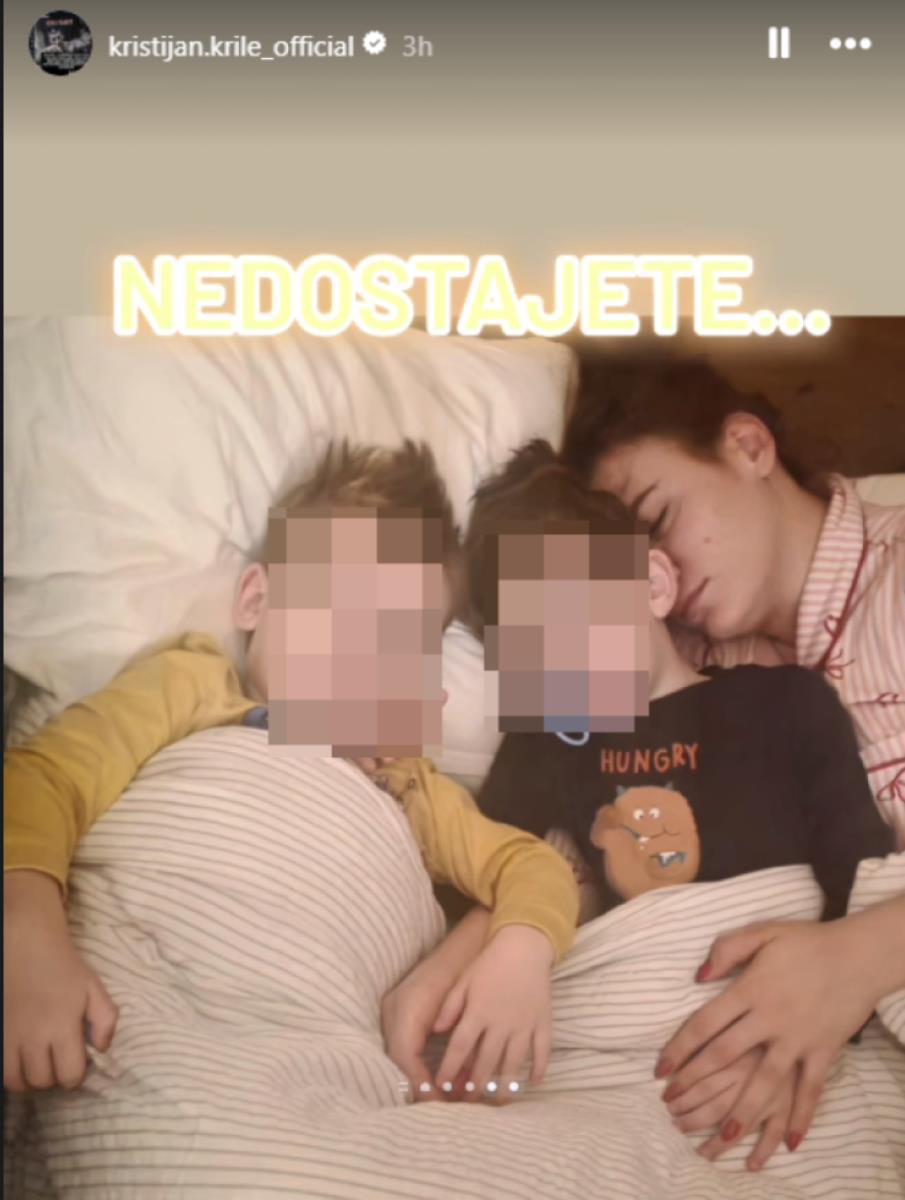 KRISTINA I DECA LEŽE NA KREVETU I NE POMERAJU SE! Golubović usred skandala i zabrane prilaska objavio privatnu fotografiju porodice i sve šokirao