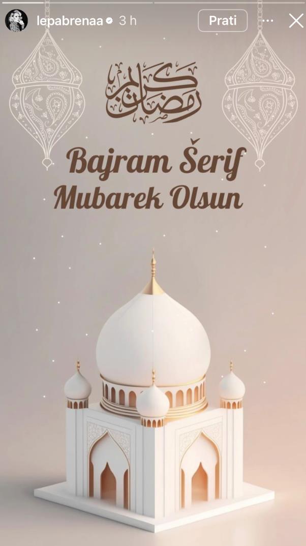 DANAS JE BAJRAM! EVO KAKO GA PROSLAVLJAJU ESTRADNE ZVEZDE: Lepa Brena oduševila objavom, Halid raznežio, dok je Šemsa dirnula pravo u srce