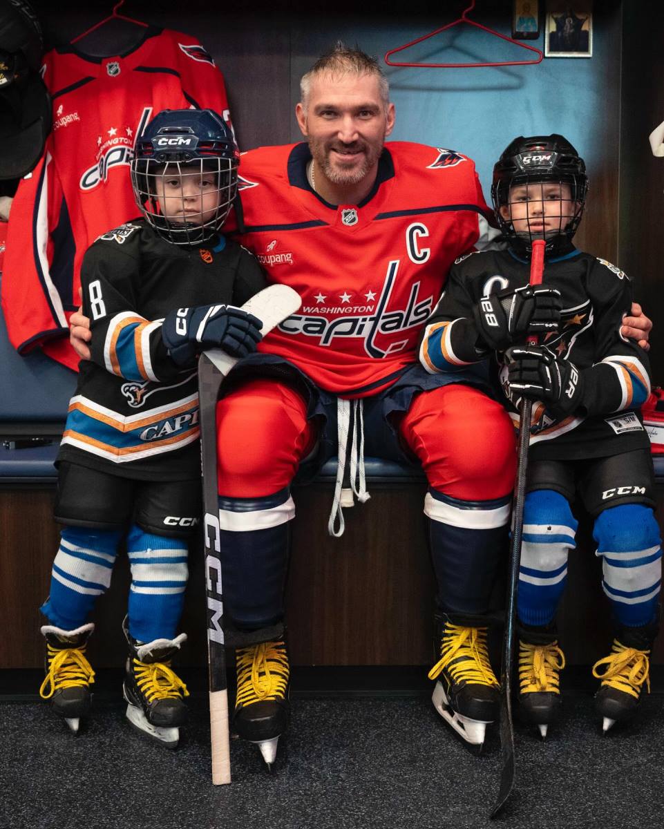 Aleksandar Ovečkin sa sinovima